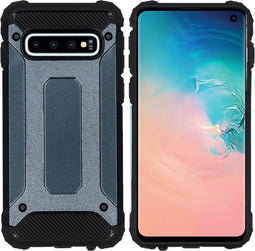 iMoshion Hoesje Geschikt voor Samsung Galaxy S10 Hoesje - iMoshion Rugged Xtreme Backcover - Donkerblauw