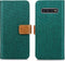iMoshion Hoesje Geschikt voor Samsung Galaxy S10 Hoesje Met Pasjeshouder - iMoshion Luxe Canvas Bookcase - Groen