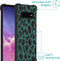 iMoshion Hoesje Geschikt voor Samsung Galaxy S10 Plus Hoesje Met Koord - iMoshion Design Hoesje met Koord - Zwart / Meerkleurig / Groen / Panther Illustration