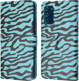 iMoshion Hoesje Geschikt voor Samsung Galaxy S20 FE Hoesje Met Pasjeshouder - iMoshion Design Bookcase smartphone - Meerkleurig / Black Blue Stripes