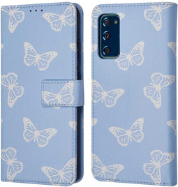 iMoshion Hoesje Geschikt voor Samsung Galaxy S20 FE Hoesje Met Pasjeshouder - iMoshion Design Bookcase smartphone - Blauw / Butterfly