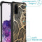 iMoshion Hoesje Geschikt voor Samsung Galaxy S20 Hoesje Met Koord - iMoshion Design Hoesje met Koord - Goud / Zwart / Golden Leaves