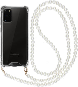iMoshion Hoesje Geschikt voor Samsung Galaxy S20 Plus Hoesje Met Koord - iMoshion Backcover met koord - Parel - Transparant