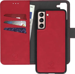 iMoshion Hoesje Geschikt voor Samsung Galaxy S21 Hoesje Met Pasjeshouder - iMoshion Uitneembare 2-in-1 Luxe Bookcase - Rood
