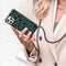 imoshion Hoesje Geschikt voor Samsung Galaxy S21 Plus Hoesje Met Koord - imoshion Design Hoesje met Koord - Zwart / Meerkleurig / Groen / Panther Illustration