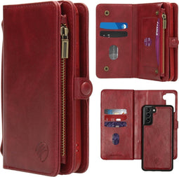 iMoshion Hoesje Geschikt voor Samsung Galaxy S21 Plus Hoesje Met Pasjeshouder - iMoshion 2-in-1 Wallet Bookcase - Rood