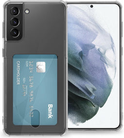 iMoshion Hoesje Geschikt voor Samsung Galaxy S21 Plus Hoesje Met Pasjeshouder - iMoshion Softcase Backcover met pashouder - Transparant
