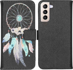 iMoshion Hoesje Geschikt voor Samsung Galaxy S21 Plus Hoesje Met Pasjeshouder - iMoshion Design Softcase Bookcase - Meerkleurig / Dreamcatcher