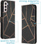 iMoshion Hoesje Geschikt voor Samsung Galaxy S21 Plus Hoesje Met Pasjeshouder - iMoshion Design Softcase Bookcase - Meerkleurig / Black Graphic