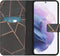 iMoshion Hoesje Geschikt voor Samsung Galaxy S21 Plus Hoesje Met Pasjeshouder - iMoshion Design Softcase Bookcase - Meerkleurig / Black Graphic