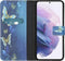 iMoshion Hoesje Geschikt voor Samsung Galaxy S21 Plus Hoesje Met Pasjeshouder - iMoshion Design Softcase Bookcase - Meerkleurig / Blue Butterfly