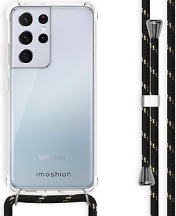 iMoshion Hoesje Geschikt voor Samsung Galaxy S21 Ultra Hoesje Met Koord - iMoshion Backcover met koord - Transparant
