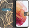 iMoshion Hoesje Geschikt voor Samsung Galaxy S21 Ultra Hoesje Met Pasjeshouder - iMoshion Design Softcase Bookcase - Meerkleurig / Golden Leaves
