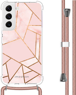 iMoshion Hoesje Geschikt voor Samsung Galaxy S22 Hoesje Met Koord - iMoshion Design Hoesje met Koord - Roze / Pink Graphic