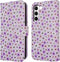 iMoshion Hoesje Geschikt voor Samsung Galaxy S22 Hoesje Met Pasjeshouder - iMoshion Design Bookcase smartphone - Meerkleurig / Purple Flowers