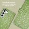 iMoshion Hoesje Geschikt voor Samsung Galaxy S22 Hoesje Met Pasjeshouder - iMoshion Design Bookcase smartphone - Groen / Green Flowers