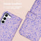 iMoshion Hoesje Geschikt voor Samsung Galaxy S22 Hoesje Met Pasjeshouder - iMoshion Design Bookcase smartphone - Meerkleurig / Purple White Flowers