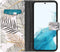 iMoshion Hoesje Geschikt voor Samsung Galaxy S22 Hoesje Met Pasjeshouder - iMoshion Design Softcase Bookcase - Goud / Glamour Botanic