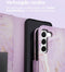 iMoshion Hoesje Geschikt voor Samsung Galaxy S22 Hoesje Met Pasjeshouder - iMoshion Design Bookcase smartphone - Paars / Purple Marble