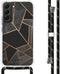 iMoshion Hoesje Geschikt voor Samsung Galaxy S22 Plus Hoesje Met Koord - iMoshion Design Hoesje met Koord - Zwart / Black Graphic