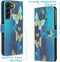 iMoshion Hoesje Geschikt voor Samsung Galaxy S22 Plus Hoesje Met Pasjeshouder - iMoshion Design Softcase Bookcase - Blauw / Blue Butterfly