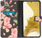 iMoshion Hoesje Geschikt voor Samsung Galaxy S22 Plus Hoesje Met Pasjeshouder - iMoshion Design Softcase Bookcase - Zwart / Blossom Watercolor Black
