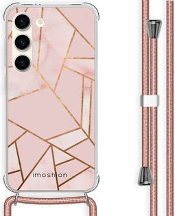 iMoshion Hoesje Geschikt voor Samsung Galaxy S23 Hoesje Met Koord - iMoshion Design Hoesje met Koord - Roze / Pink Graphic