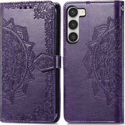 iMoshion Hoesje Geschikt voor Samsung Galaxy S23 Hoesje Met Pasjeshouder - iMoshion Mandala Bookcase - Paars