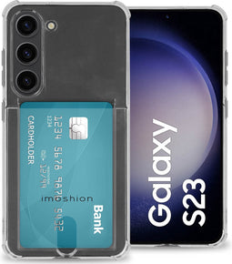 iMoshion Hoesje Geschikt voor Samsung Galaxy S23 Hoesje Met Pasjeshouder - iMoshion Softcase Backcover met pashouder - Transparant