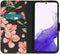 iMoshion Hoesje Geschikt voor Samsung Galaxy S23 Hoesje Met Pasjeshouder - iMoshion Design Softcase Bookcase - Zwart / Blossom Watercolor Black
