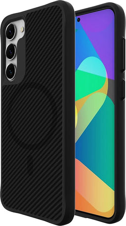 iMoshion Hoesje Geschikt voor Samsung Galaxy S23 Plus Hoesje - iMoshion Rugged Hybrid Carbon Case Geschikt voor MagSafe - Zwart