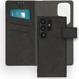iMoshion Hoesje Geschikt voor Samsung Galaxy S23 Ultra Hoesje Met Pasjeshouder - iMoshion Uitneembare 2-in-1 Luxe Bookcase - Zwart