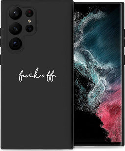 iMoshion Hoesje Geschikt voor Samsung Galaxy S23 Ultra Hoesje Siliconen - iMoshion Design hoesje - Transparant / Fuck Off