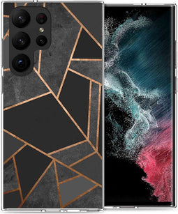 iMoshion Hoesje Geschikt voor Samsung Galaxy S23 Ultra Hoesje Siliconen - iMoshion Design hoesje - Zwart / Black Graphic