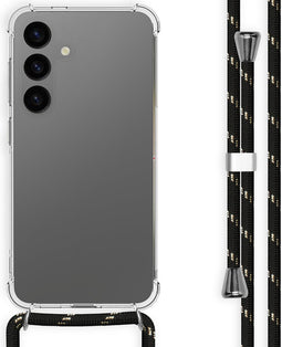 imoshion Hoesje Geschikt voor Samsung Galaxy S24 Hoesje Met Koord - imoshion Backcover met koord - Zwart