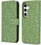 imoshion Hoesje Geschikt voor Samsung Galaxy S24 Hoesje Met Pasjeshouder - imoshion Design Bookcase smartphone - Meerkleurig / Green Flowers