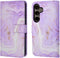 imoshion Hoesje Geschikt voor Samsung Galaxy S24 Hoesje Met Pasjeshouder - imoshion Design Bookcase smartphone - Meerkleurig / Purple Marble