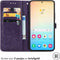iMoshion Hoesje Geschikt voor Samsung Galaxy S24 Plus Hoesje Met Pasjeshouder - iMoshion Mandala Bookcase - Paars