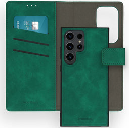 iMoshion Hoesje Geschikt voor Samsung Galaxy S24 Ultra Hoesje Met Pasjeshouder - iMoshion Uitneembare 2-in-1 Luxe Bookcase - Donkergroen