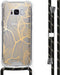 iMoshion Hoesje Geschikt voor Samsung Galaxy S8 Hoesje Met Koord - iMoshion Design Hoesje met Koord - Goud / Transparant / Golden Leaves Transparant