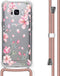iMoshion Hoesje Geschikt voor Samsung Galaxy S8 Hoesje Met Koord - iMoshion Design Hoesje met Koord - Roze / Transparant / Blossom Watercolor