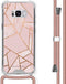 iMoshion Hoesje Geschikt voor Samsung Galaxy S8 Hoesje Met Koord - iMoshion Design Hoesje met Koord - Goud / Roze / Pink Graphic