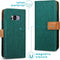 iMoshion Hoesje Geschikt voor Samsung Galaxy S8 Hoesje Met Pasjeshouder - iMoshion Luxe Canvas Bookcase - Groen