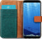 iMoshion Hoesje Geschikt voor Samsung Galaxy S8 Hoesje Met Pasjeshouder - iMoshion Luxe Canvas Bookcase - Groen