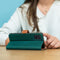 iMoshion Hoesje Geschikt voor Samsung Galaxy S8 Hoesje Met Pasjeshouder - iMoshion Luxe Canvas Bookcase - Groen