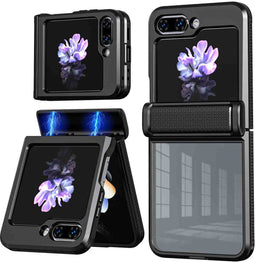 iMoshion Hoesje Geschikt voor Samsung Galaxy Z Flip 5 Hoesje - iMoshion Rugged Clear Backcover - Zwart