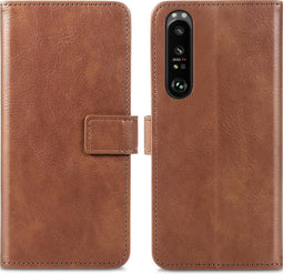 iMoshion Hoesje Geschikt voor Sony Xperia 1 III Hoesje Met Pasjeshouder - iMoshion Luxe Bookcase - Bruin