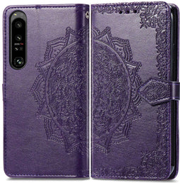 iMoshion Hoesje Geschikt voor Sony Xperia 1 IV Hoesje Met Pasjeshouder - iMoshion Mandala Bookcase - Paars