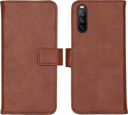 iMoshion Hoesje Geschikt voor Sony Xperia 10 III Hoesje Met Pasjeshouder - iMoshion Luxe Bookcase - Bruin