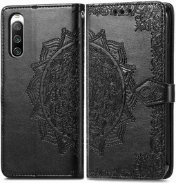 iMoshion Hoesje Geschikt voor Sony Xperia 10 IV Hoesje Met Pasjeshouder - iMoshion Mandala Bookcase - Zwart